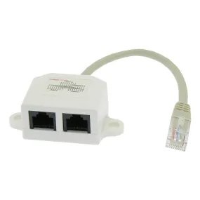 10/100 BaseT 1P/2J 07 Wiring Splitter, Pigtail Type