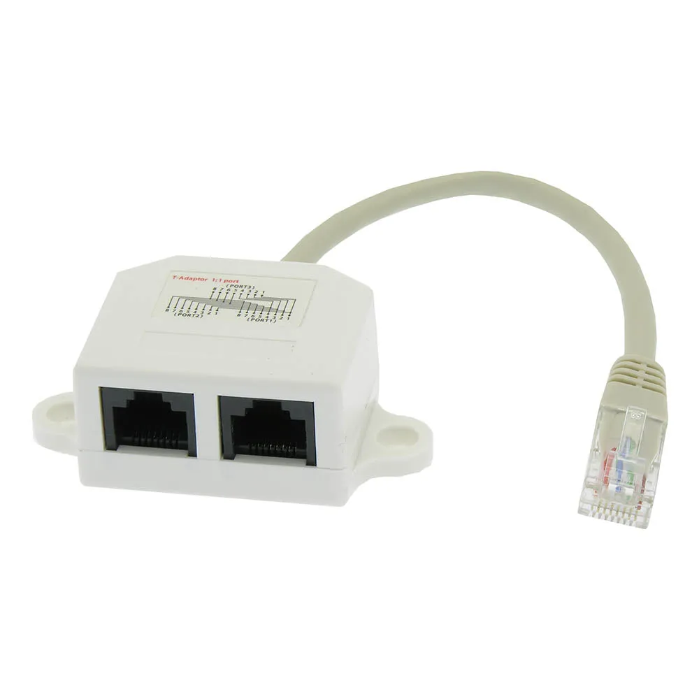 10/100 BaseT 1P/2J 07 Wiring Splitter, Pigtail Type