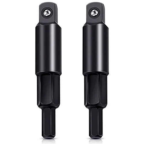 2 Pieces HVAC Service Wrench Set 3/16 to 5/16 Allen Wrench Tools Hex Key Adapter for Straight Metric for Fixing Air Conditioning Refrigeration Device