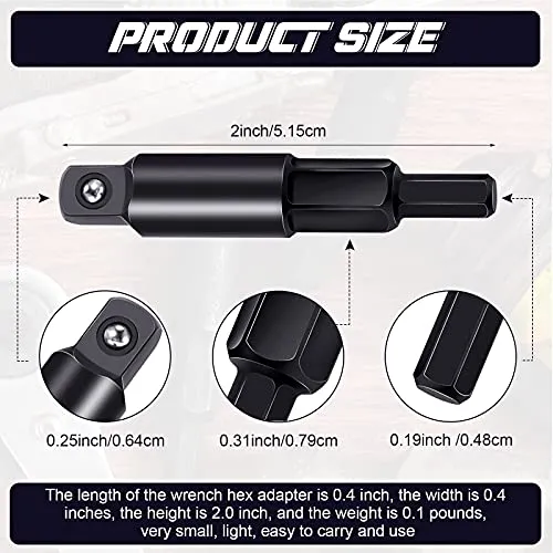 2 Pieces HVAC Service Wrench Set 3/16 to 5/16 Allen Wrench Tools Hex Key Adapter for Straight Metric for Fixing Air Conditioning Refrigeration Device