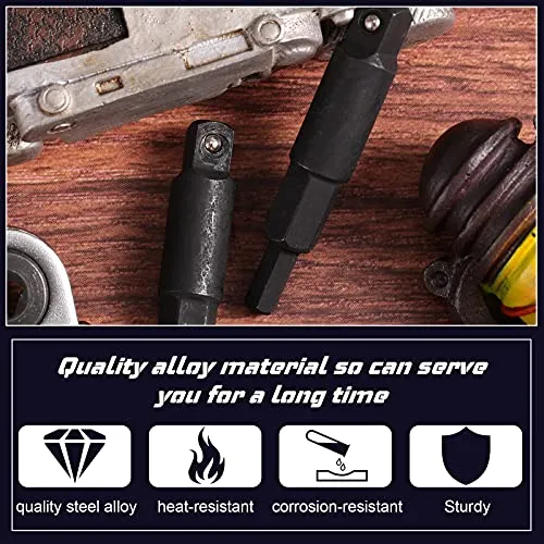2 Pieces HVAC Service Wrench Set 3/16 to 5/16 Allen Wrench Tools Hex Key Adapter for Straight Metric for Fixing Air Conditioning Refrigeration Device