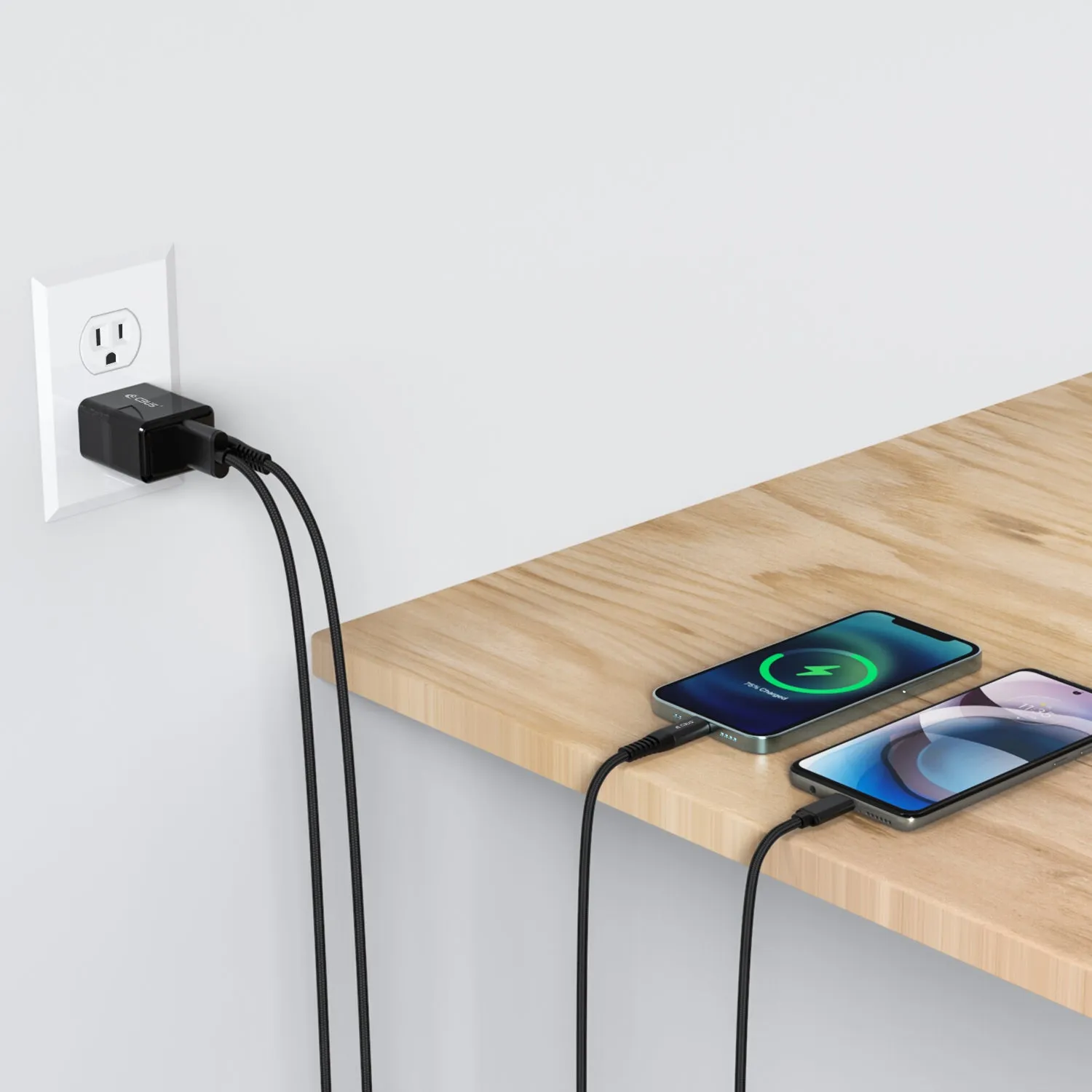 2-Port, 20W Fast Charging Wall Charger (USB-C   USB-A)