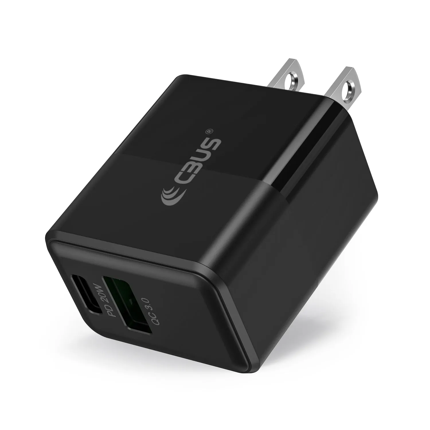 2-Port, 20W Fast Charging Wall Charger (USB-C   USB-A)