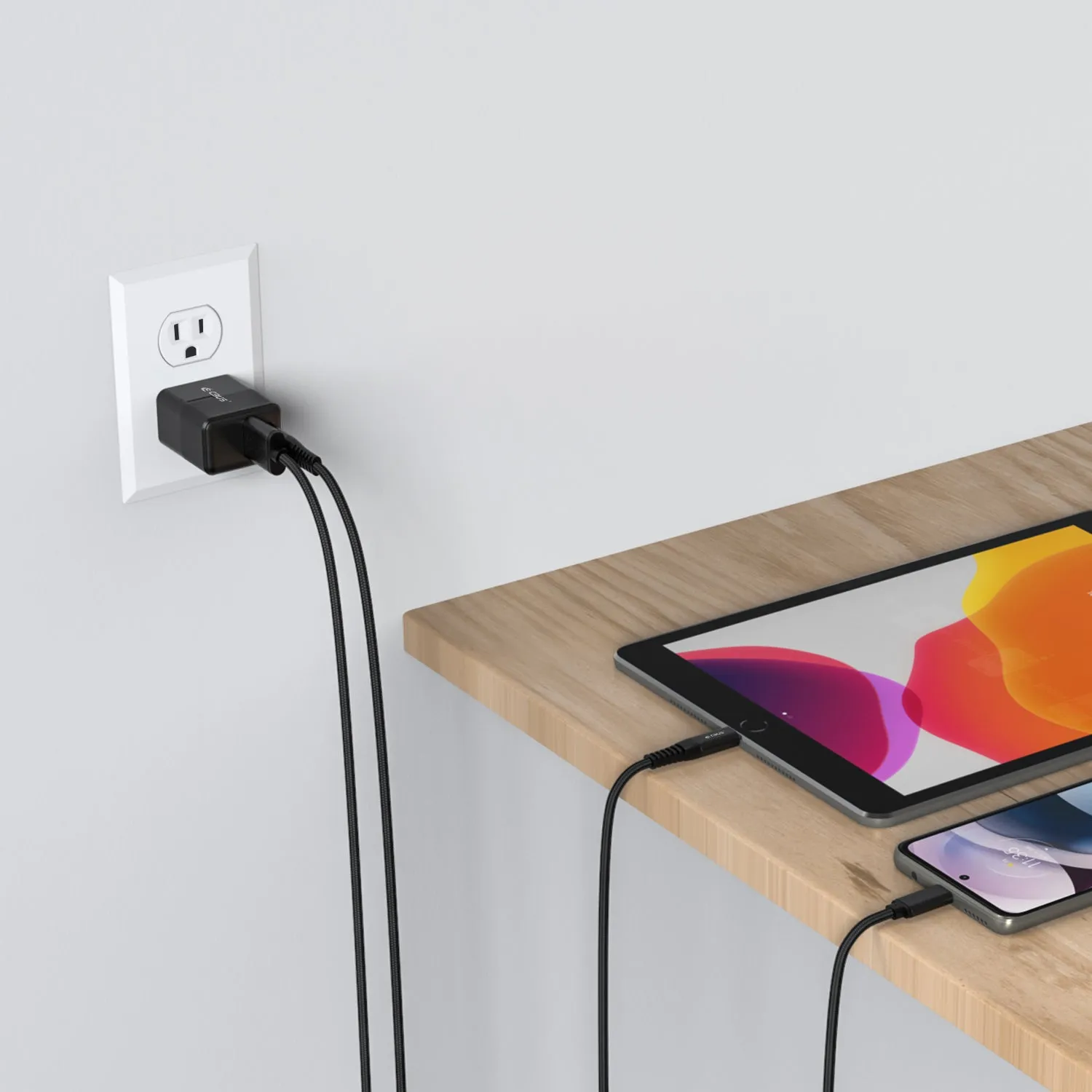 2-Port, 20W Fast Charging Wall Charger (USB-C   USB-A)