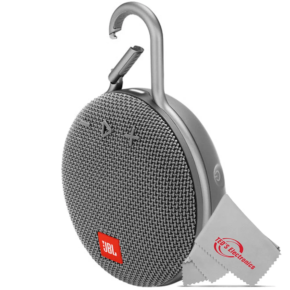 2 Units JBL Clip 3 Portable Waterproof Wireless Bluetooth Speaker Gray
