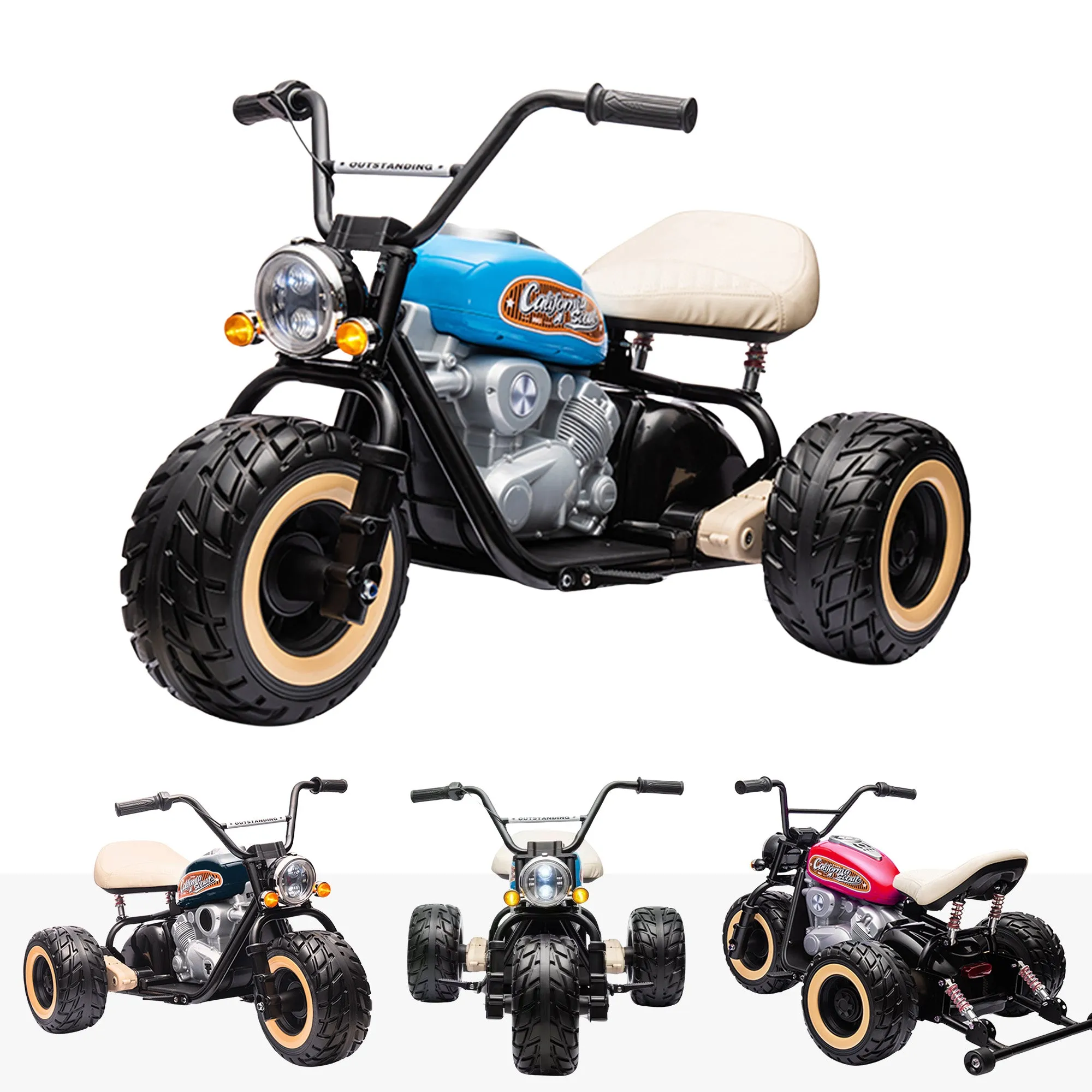 24V ElectroChopper Junior Electric Harley-Inspired Motorbike