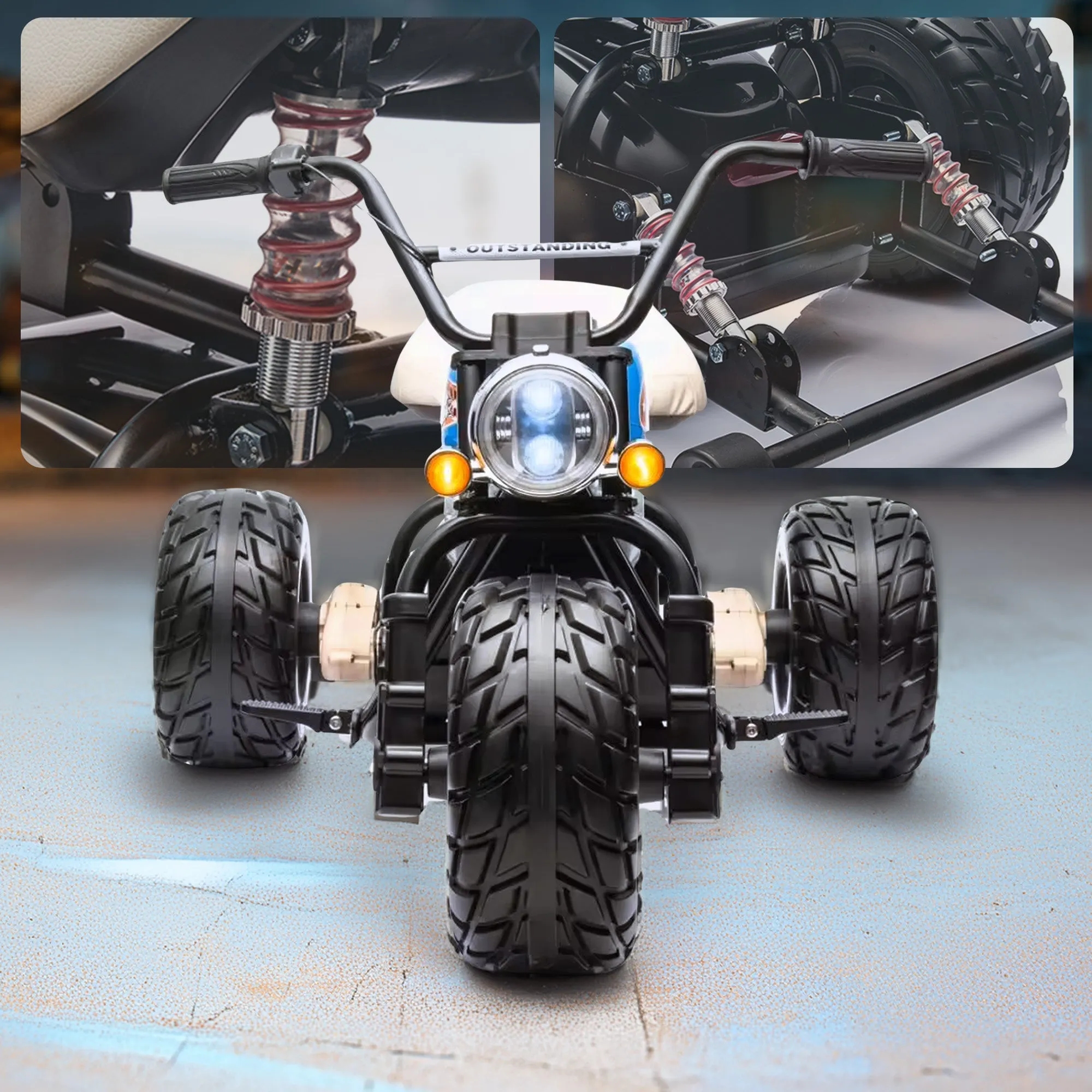 24V ElectroChopper Junior Electric Harley-Inspired Motorbike