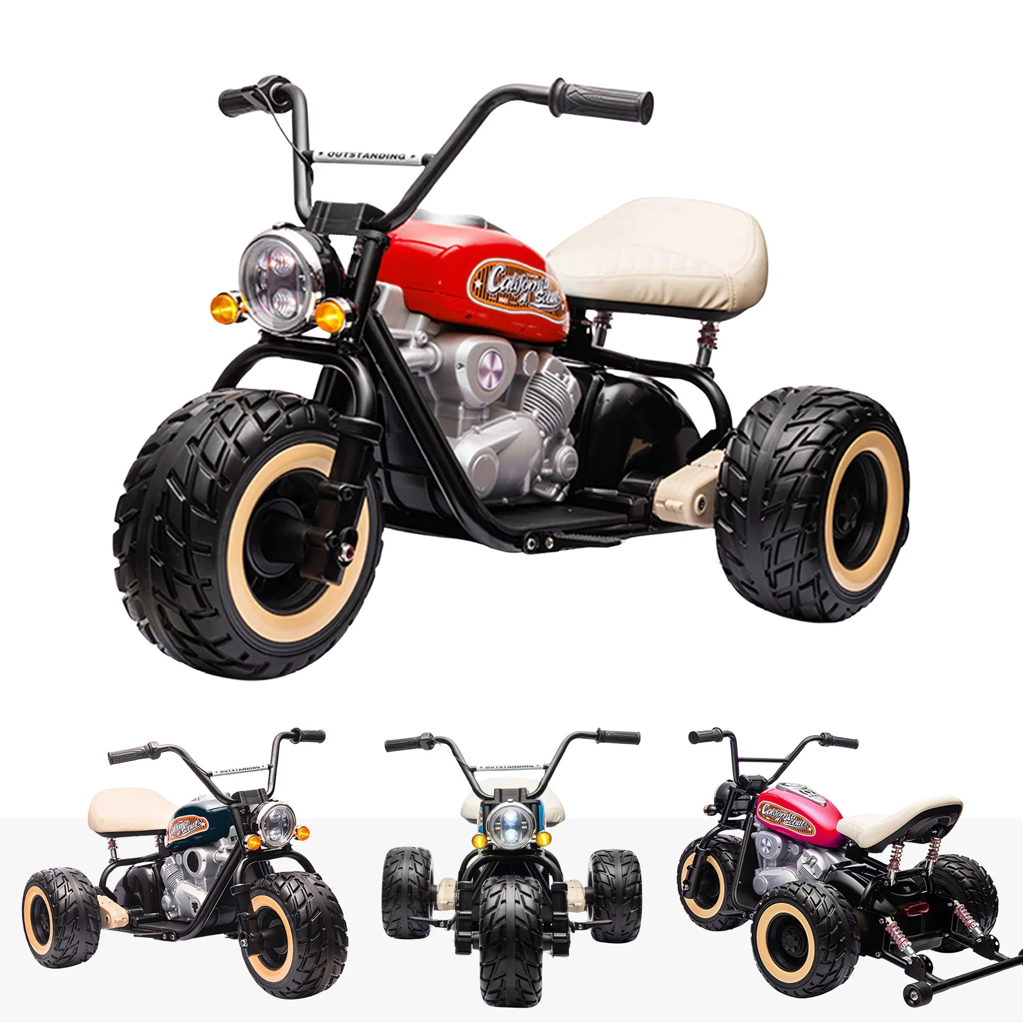 24V ElectroChopper Junior Electric Harley-Inspired Motorbike