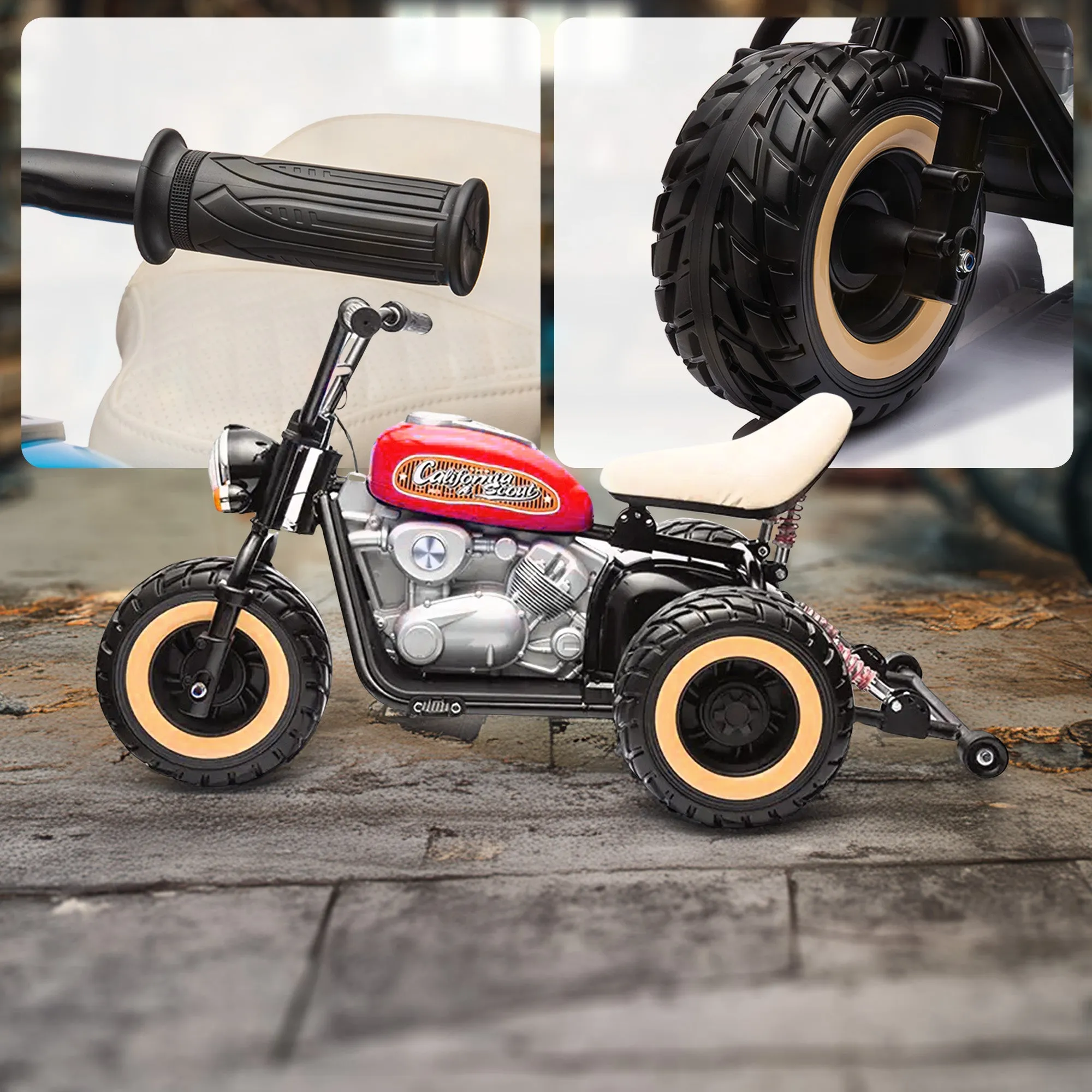 24V ElectroChopper Junior Electric Harley-Inspired Motorbike