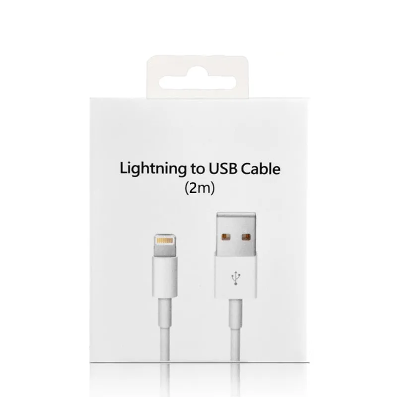 2m Original USB Data Charging Cable For iPhone 5 5S 6 6S 7 8 Plus X XS Max XR Fast Charger Phone Cables for iPad mini 2 3 Air 2