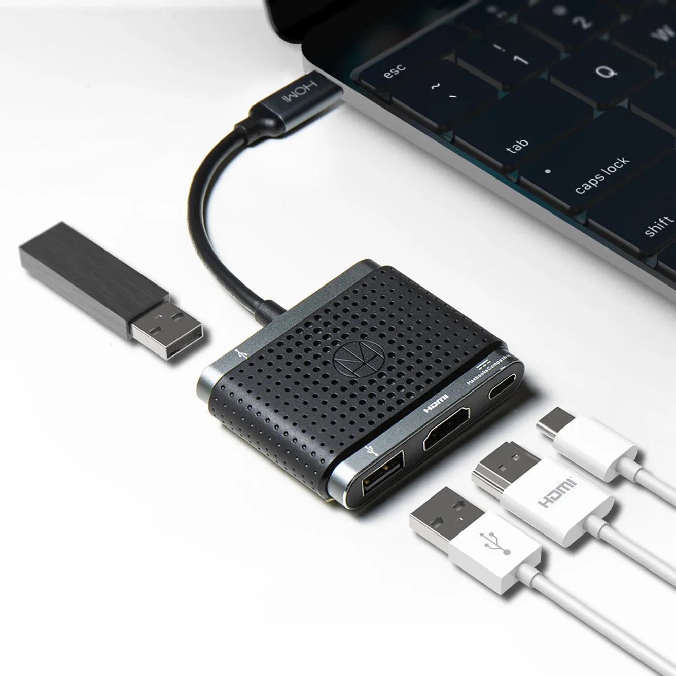 4 in 1 Type-C hub, HDMI, USB-C- HOMI HUB﹒C