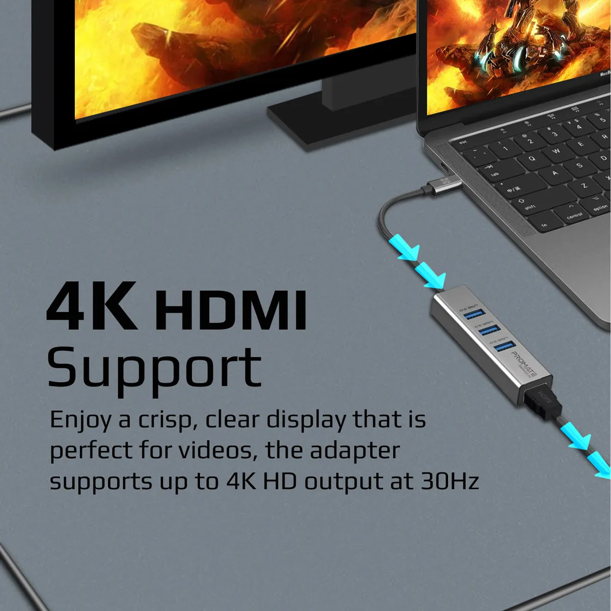 4K Vivid Clarity USB-C to HDMI<sup>®</sup> Adapter