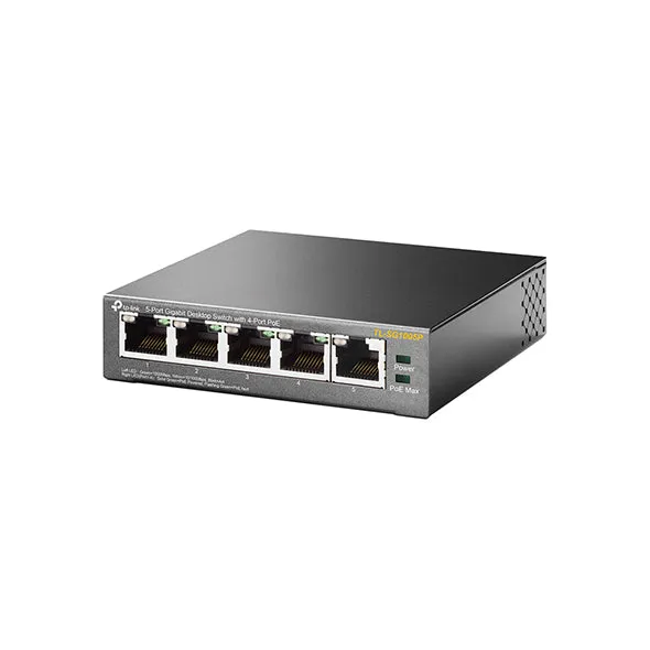5-Port Gigabit Switch with 4-Port PoE - Desktop, Unmanaged