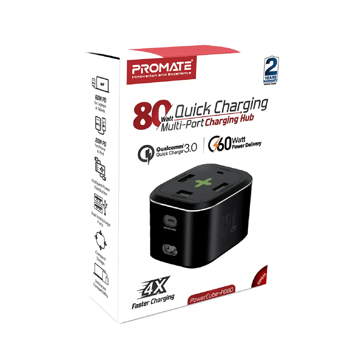 80W Quick Charging Multi-Port Charging Station