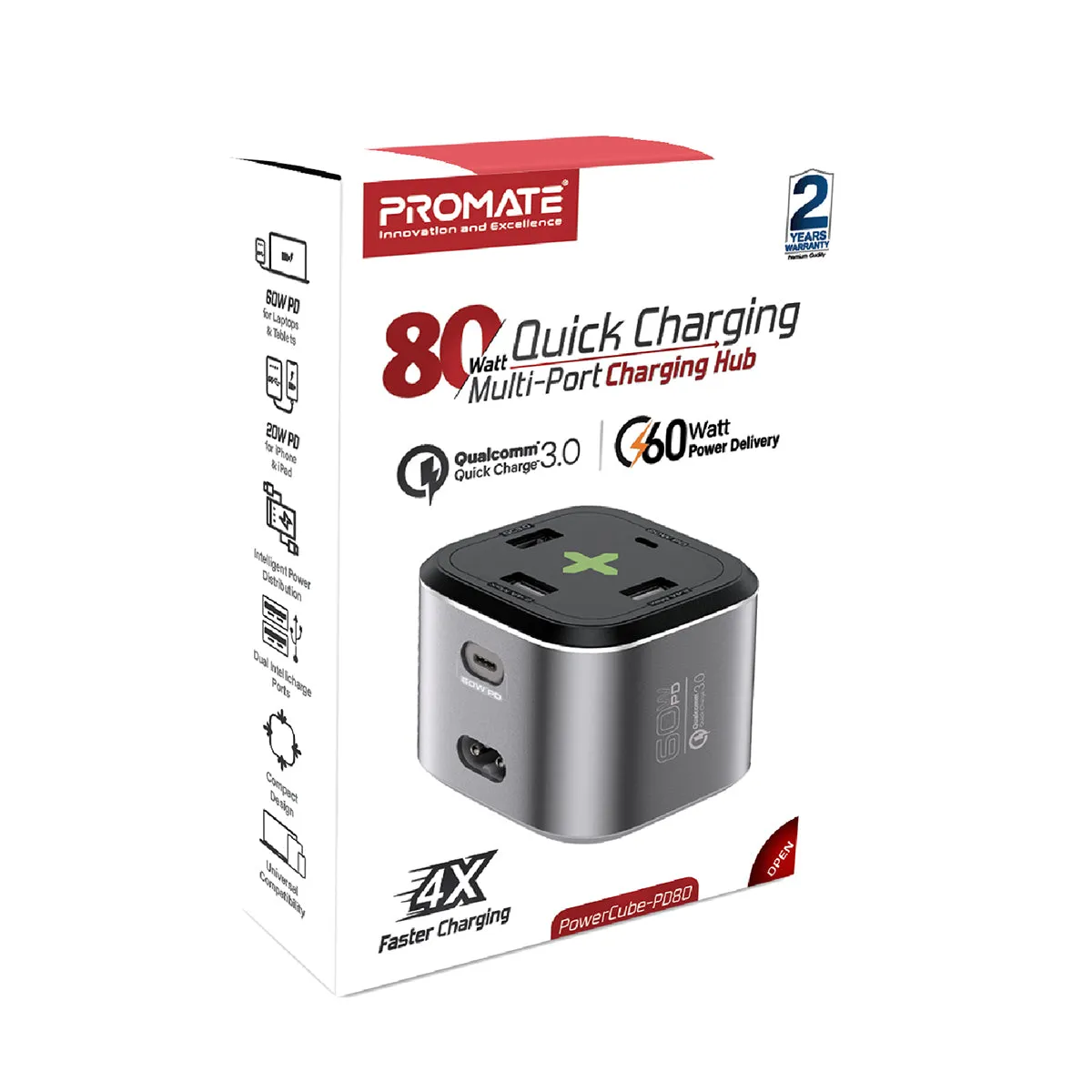 80W Quick Charging Multi-Port Charging Station