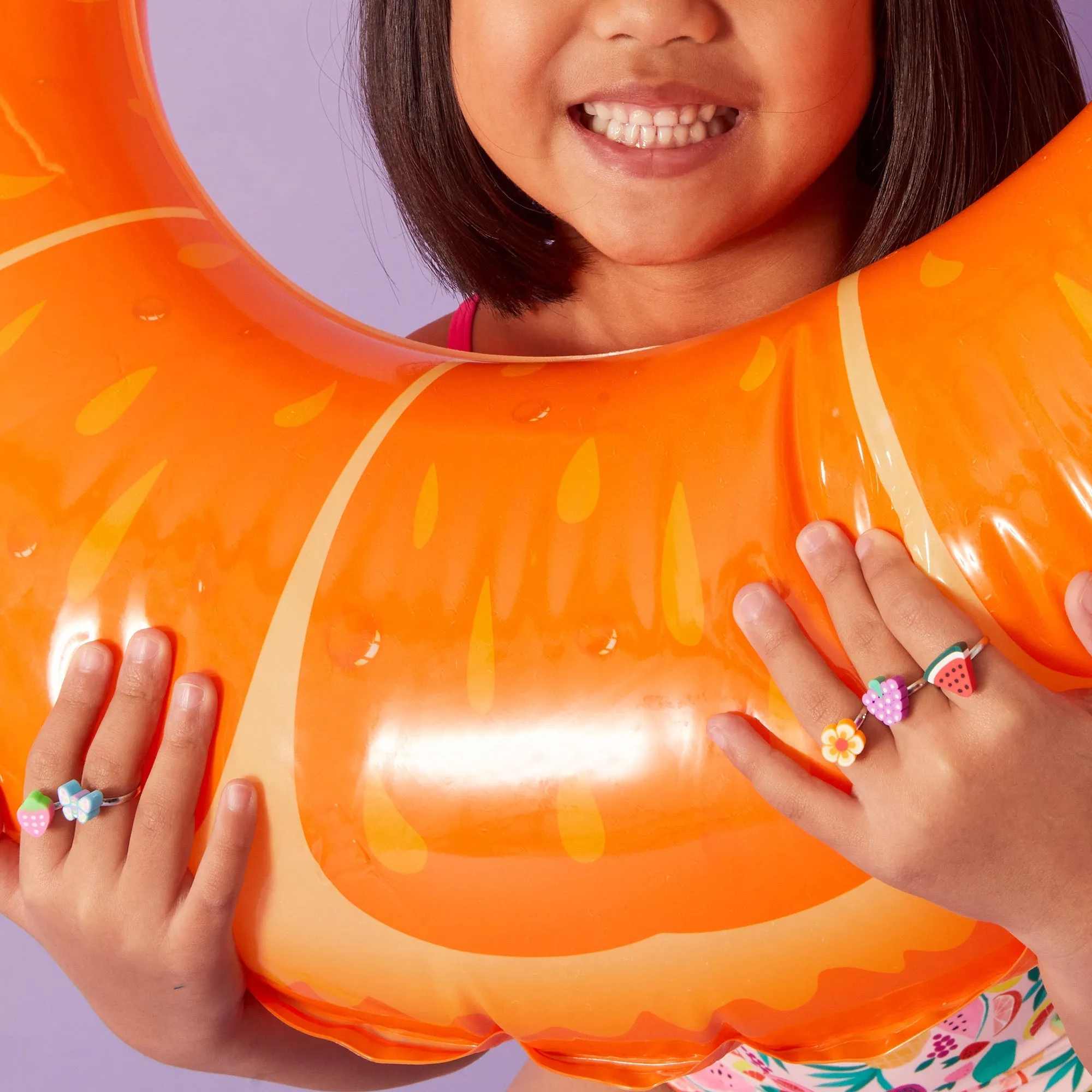 Accessorize London Girl's 5 X Fruit Ring Set