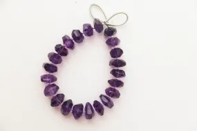 AFRICAN AMETHYST beads faceted uneven shape Amethyst Faceted Beads, Amethyst briolette, Amethyst Drops, Amethyst Gemstone beads AAA 