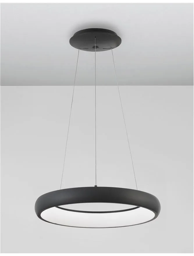 ALB Sandy Black Aluminium & Acrylic Dimmable Inner Light Ring Pendant Small - ID 10372