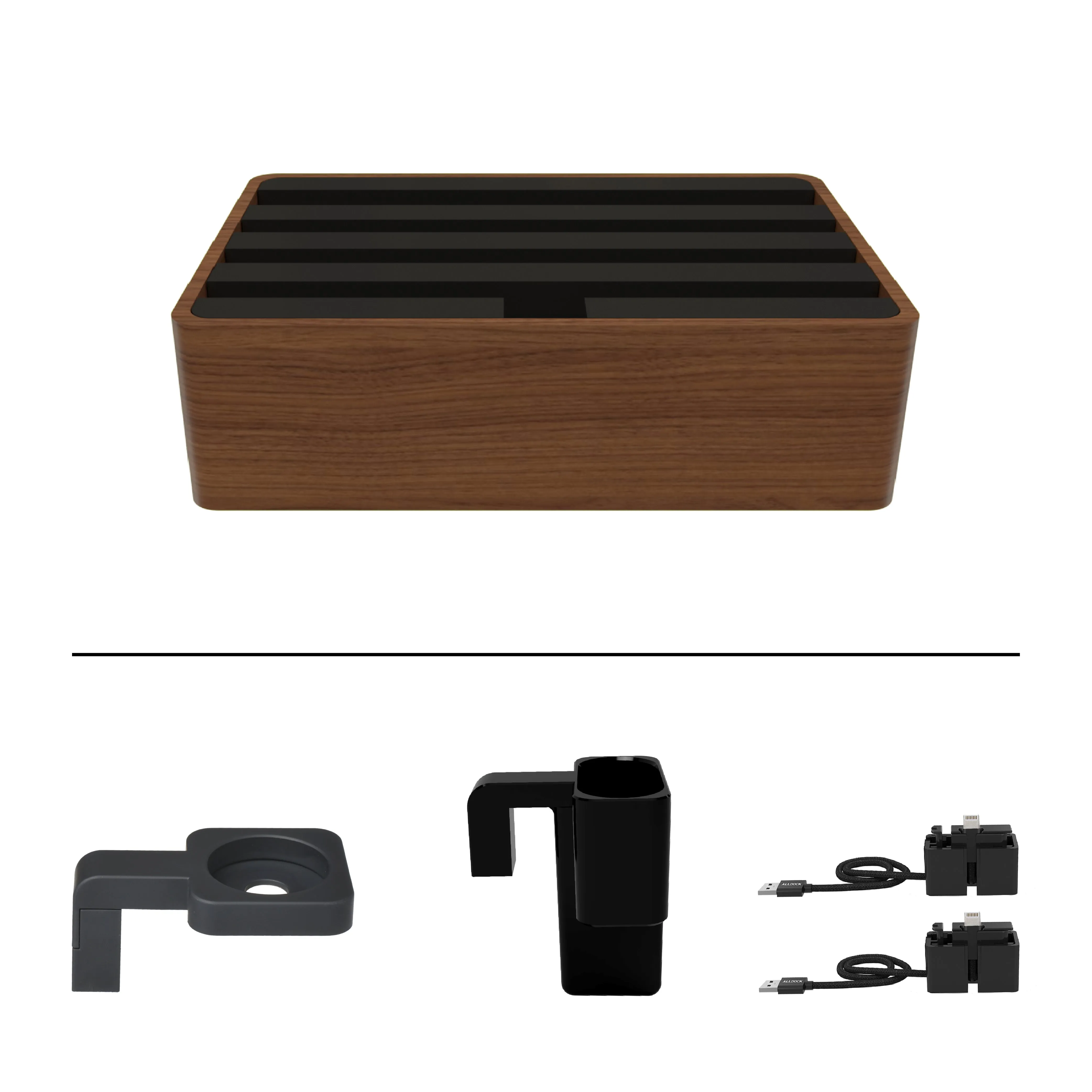 ALLDOCK Classic Walnut & Black Package