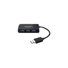 Aluratek AUH2304F 4-Port USB 3.0 SuperSpeed Hub with Attached Cable