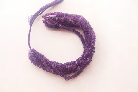 Amethyst Beads Smooth Square Heishi Shape | 4x4mm | 16 Inch Full String | Natural Gemstone Beads for Jewelry making