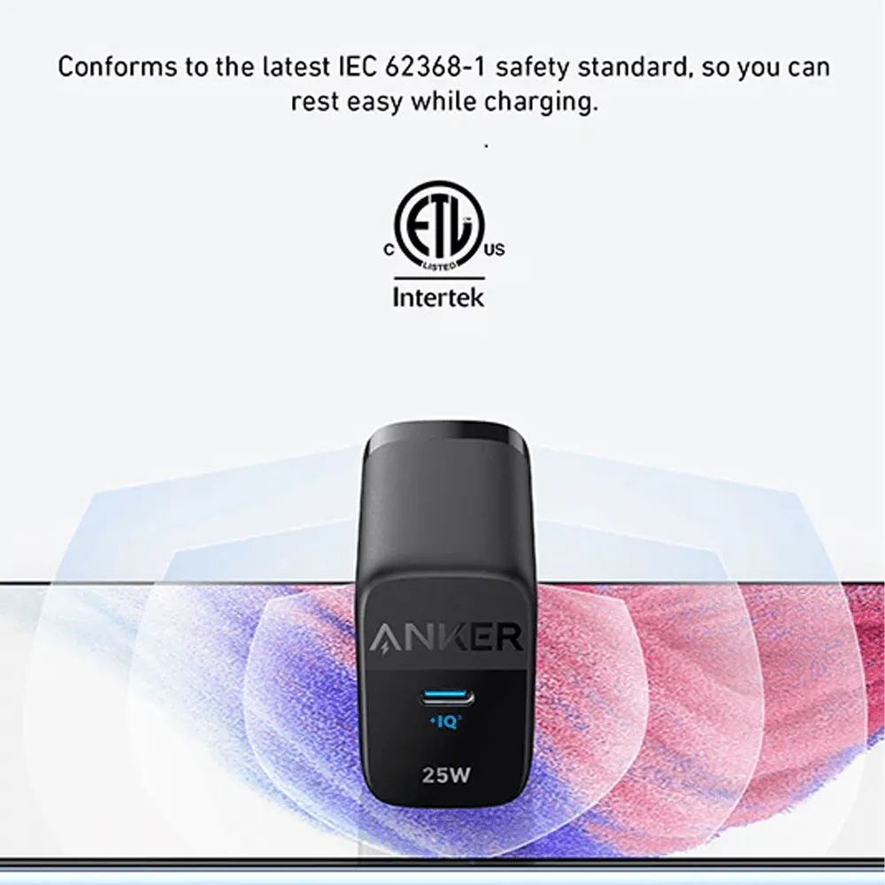Anker 312 A2642J11 Ace 2 Wall Charger Type-C 25W Fast Charging - Black