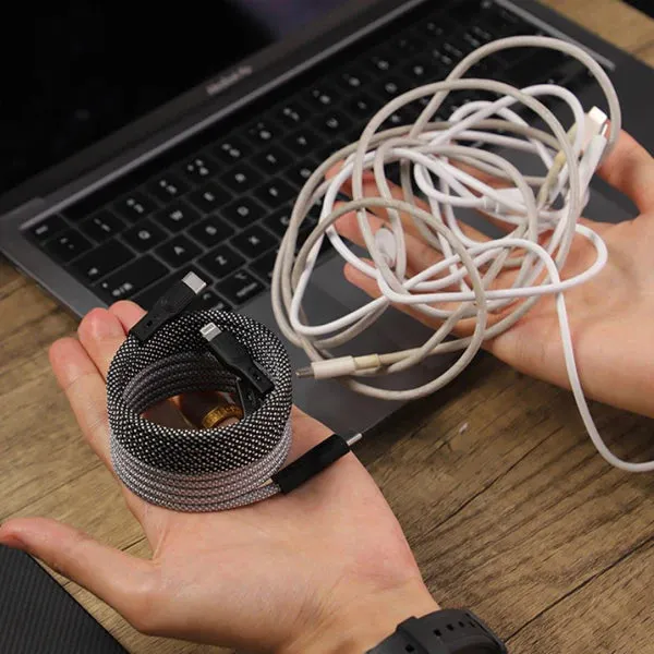 Anti Tangles 60W Type-C to C Magnetic Charge Cable-Black