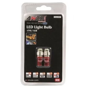 Anzo USA 809036 LED Replacement Bulb; 194/168; 5 LEDs; Red;