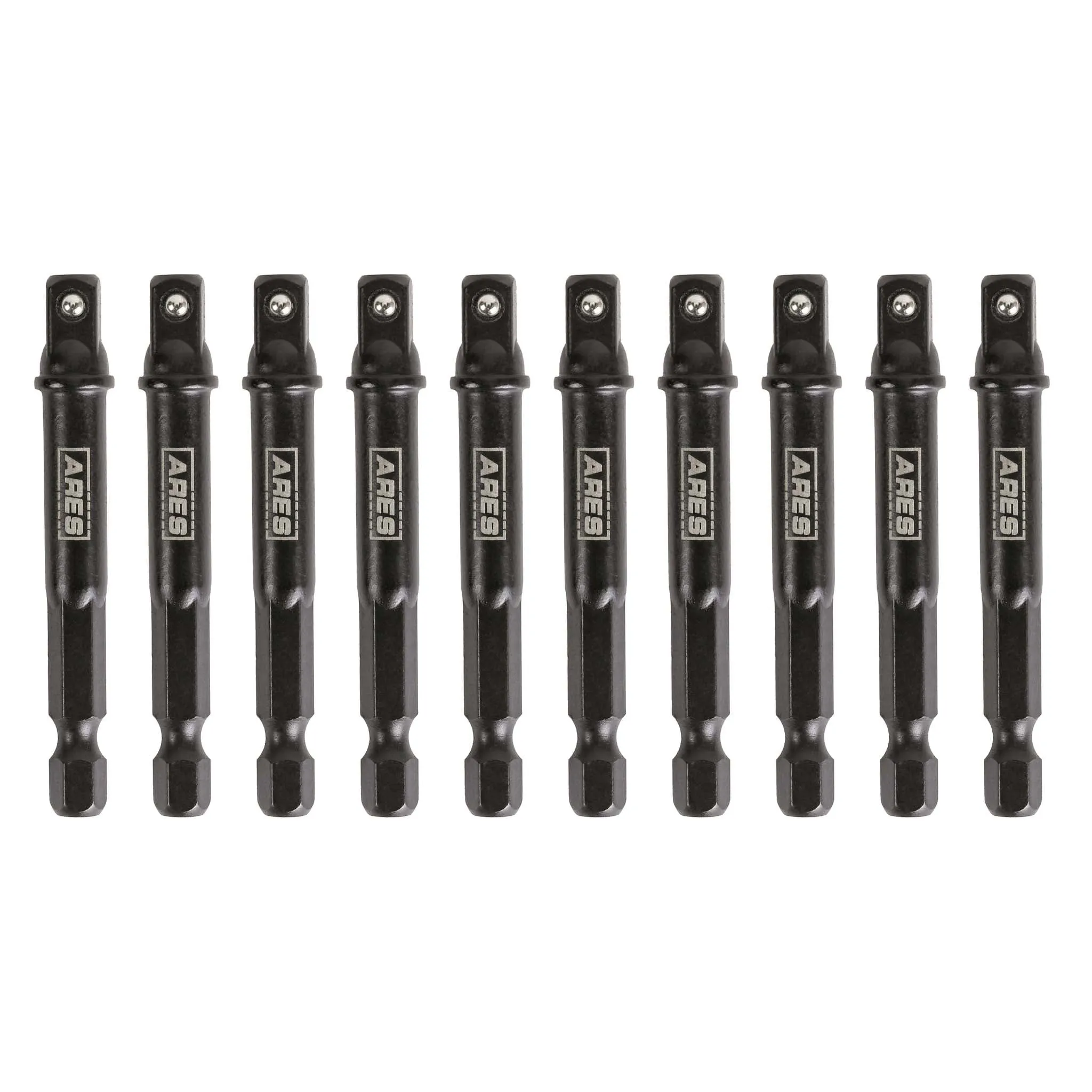 ARES 70384 - 10-Piece 1/4-Inch Drive 3-Inch Impact Grade Socket Adapter Set
