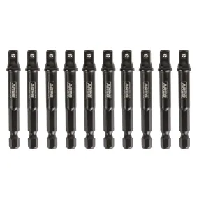 ARES 70384 - 10-Piece 1/4-Inch Drive 3-Inch Impact Grade Socket Adapter Set