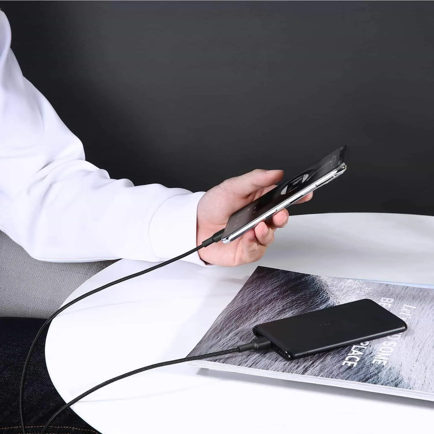 Aukey Braided Nylon USB C To Lightning Cable