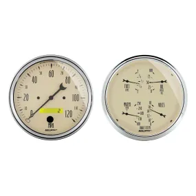 AutoMeter 1803 2 PC. GAUGE KIT; 5in. QUAD/SPEEDOMETER; 240-33 O; ANTIQUE BEIGE