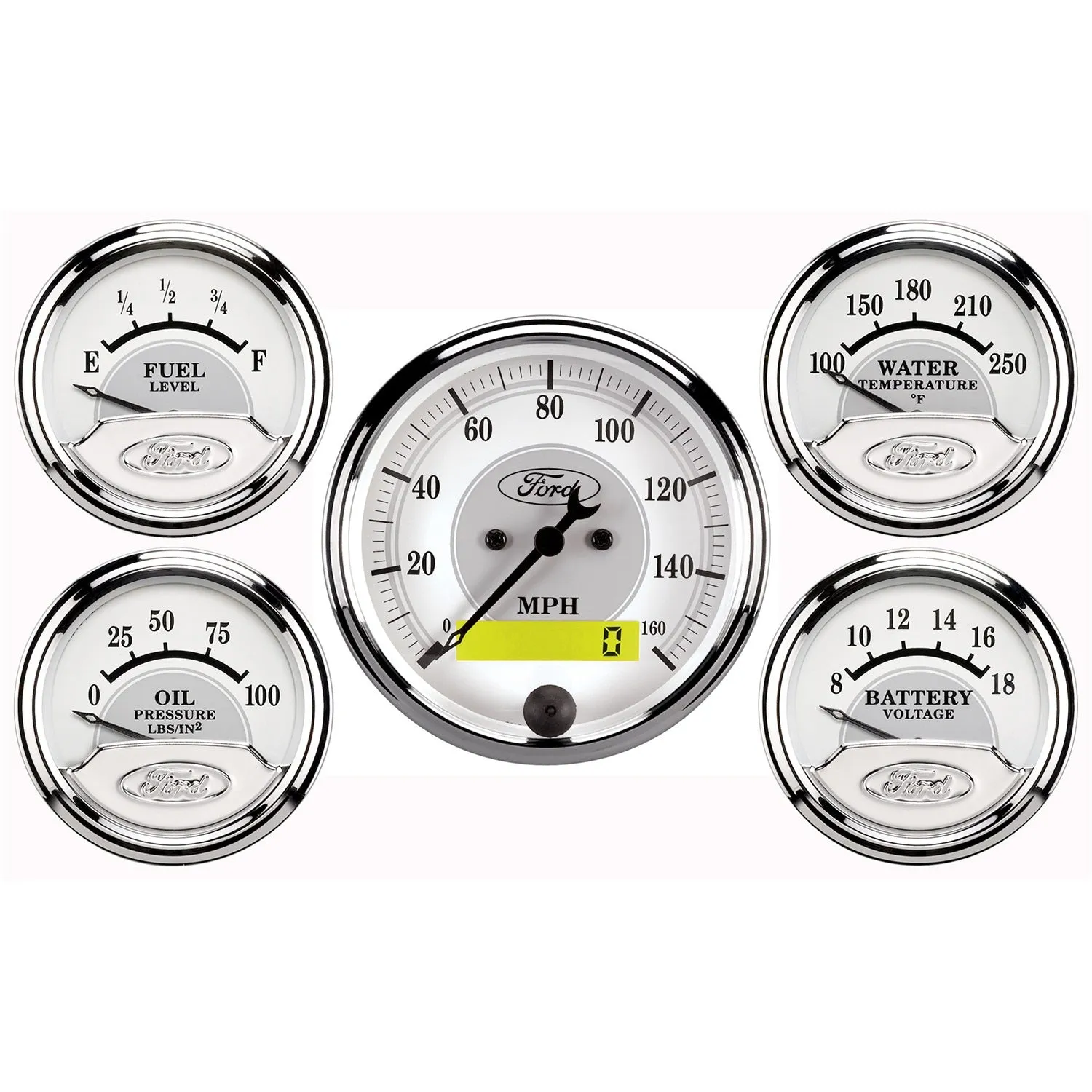 AutoMeter 880087 GAUGE KIT; 5 PC.; 3 1/8in./2 1/16in.; ELEC. SPEEDOMETER; FORD MASTERPIECE