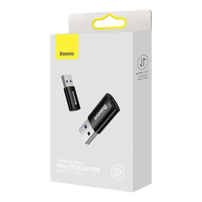 Baseus Ingenuity Series Mini OTG Adaptor USB 3.1 to Type-C Black -ZJJQ000101