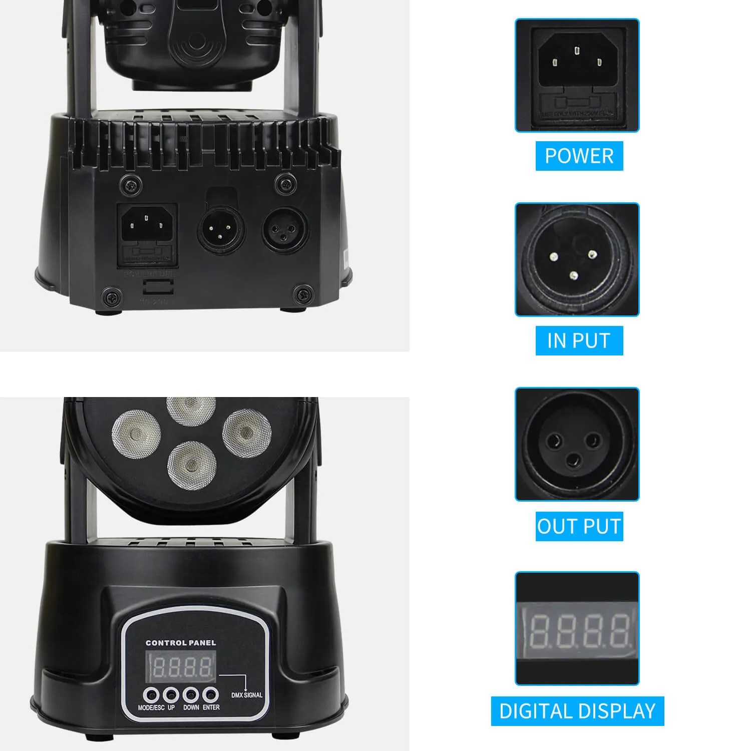 Betopper LM70S 7x8w Mini Moving Head Stage Light