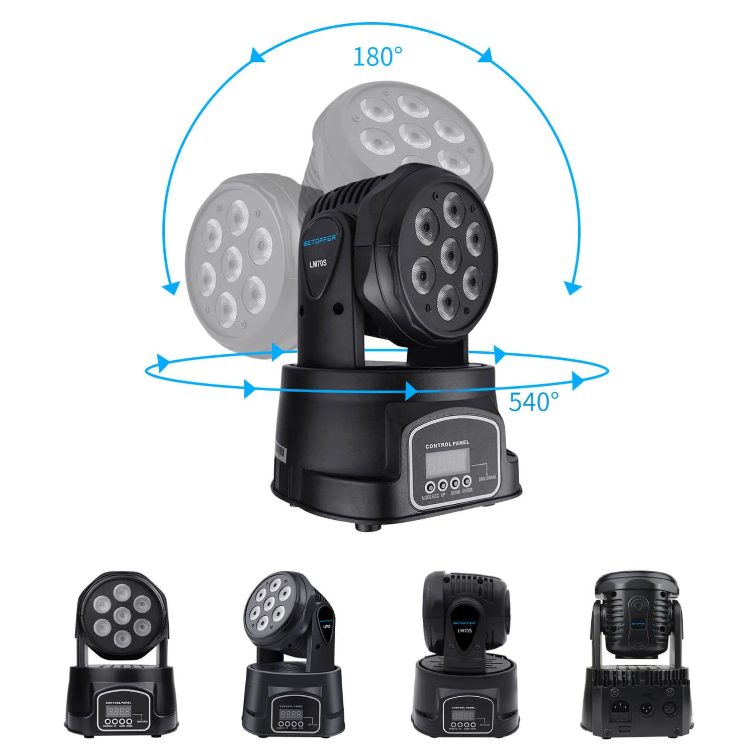 Betopper LM70S 7x8w Mini Moving Head Stage Light