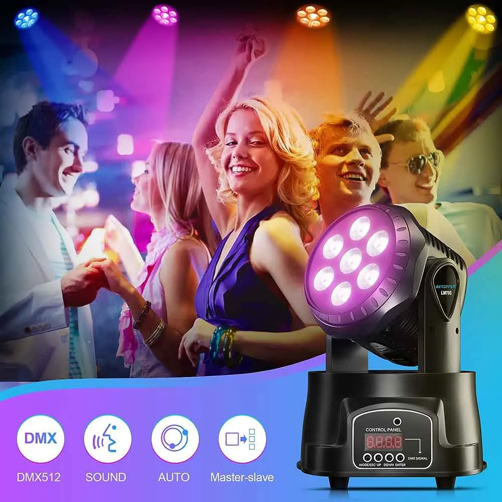 Betopper LM70SR 7x8w RGBW Moving Head Light