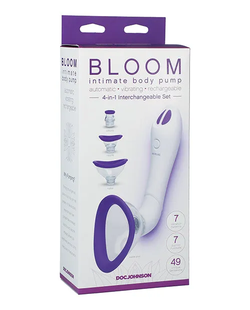 Bloom Body Pump Automatic Rechargeable Vibe (Purple/White)