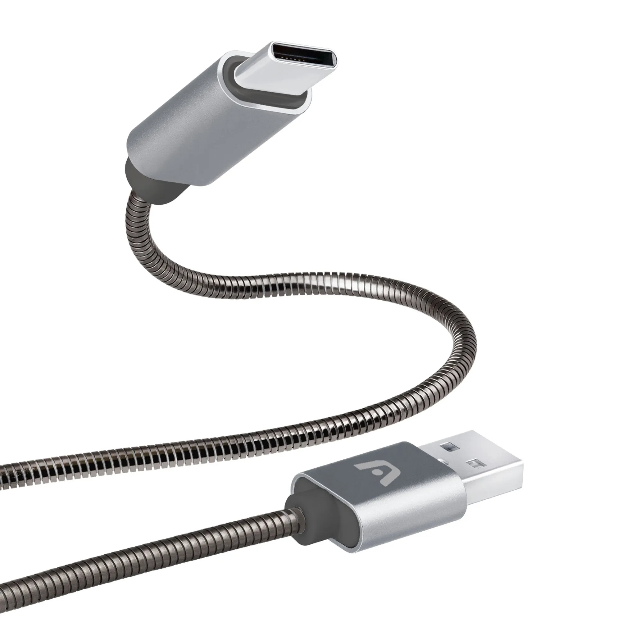 CABLE TYPE-C TO USB 2.0 METAL BRAIDED DURA SPRING