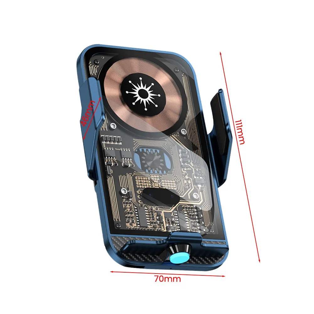 Car Phone Holder Wireless Charger 15w Fast Charging 360-Degree
