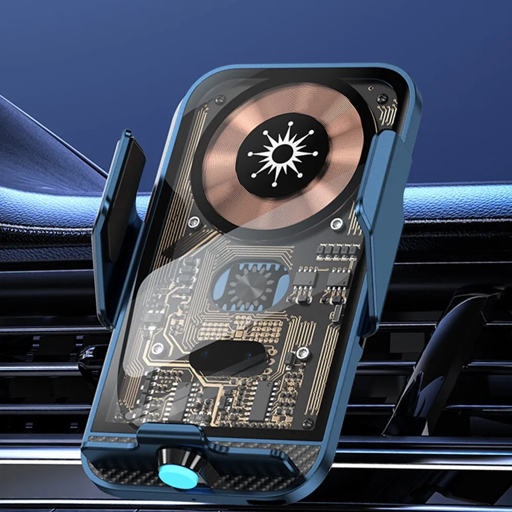 Car Phone Holder Wireless Charger 15w Fast Charging 360-Degree