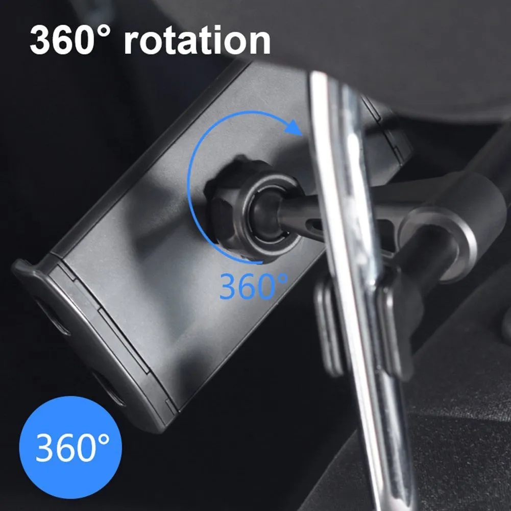 Car Rear Seat Headrest Bracket 360 Degree Rotation Adjustable