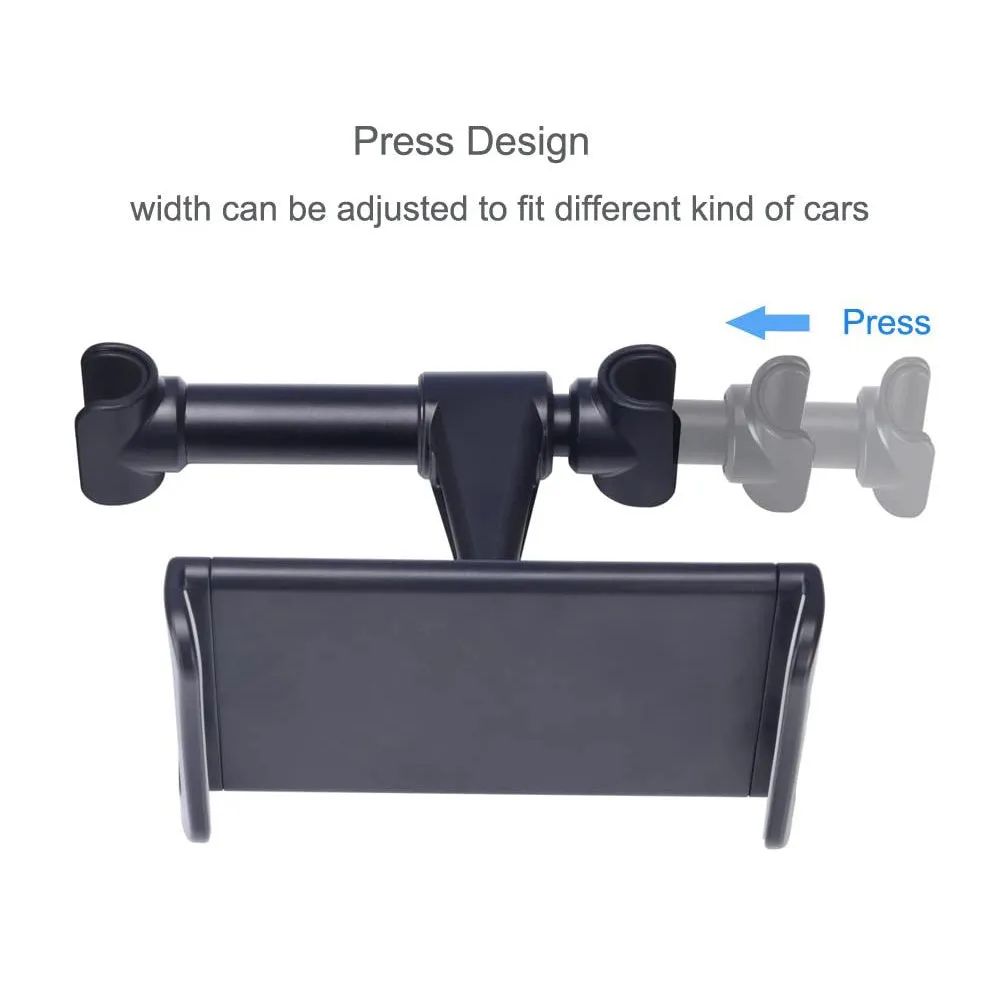 Car Rear Seat Headrest Bracket 360 Degree Rotation Adjustable