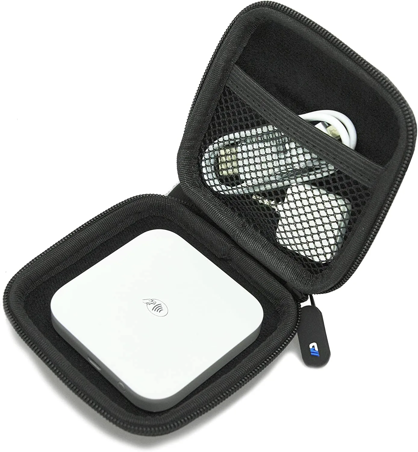 CASEMATIX Portable Credit Card Reader Case Compatible with Square Contactless and Chip Reader, Cable