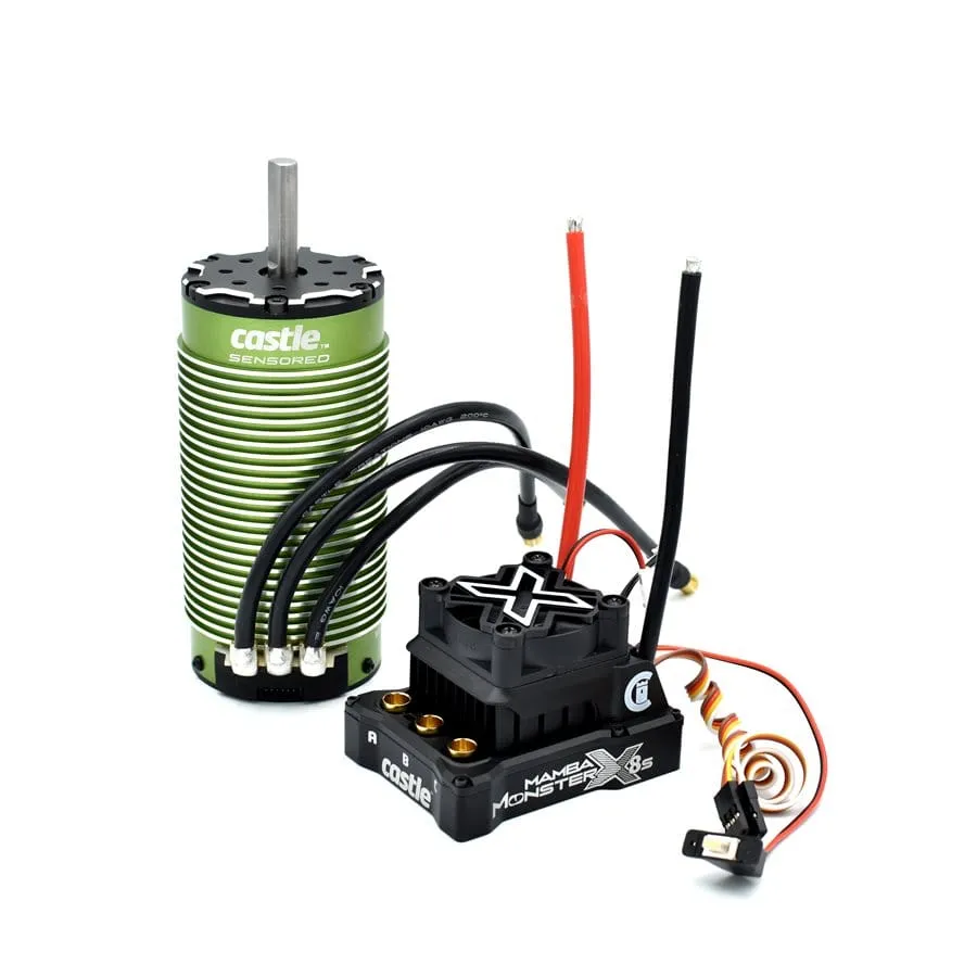 Castle CSE010-0165-01 Mamba Monster X 8S, 33.6V ESC w/ 2028-800KV Sensored