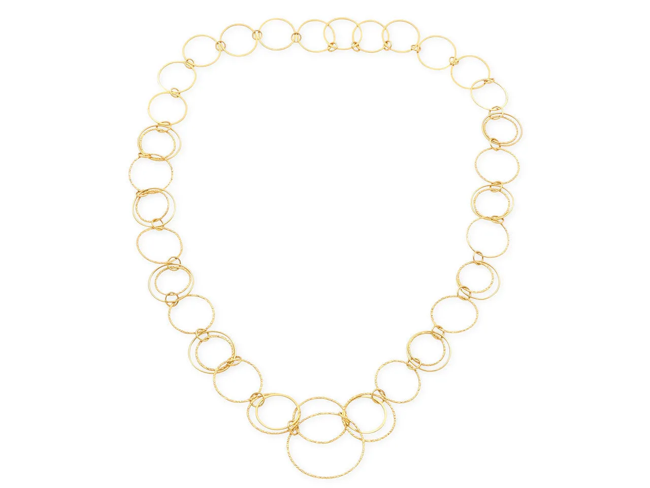 Circle Link Necklace in 18K Gold
