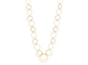 Circle Link Necklace in 18K Gold
