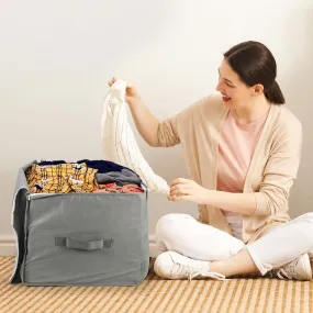 Clothes Storage Bags - Large Capacity - Grey - Vinsani
