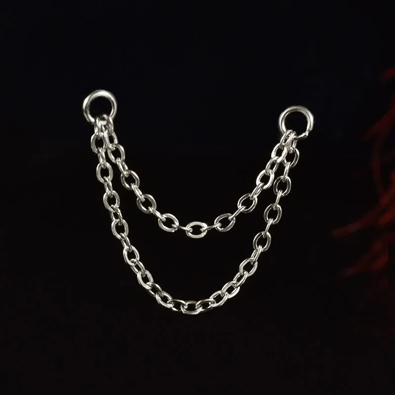 Double Connecting Chain for Ear Piercings