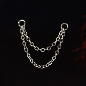 Double Connecting Chain for Ear Piercings